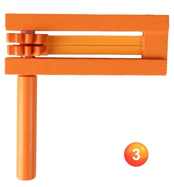 Holzratsche doppelt Orange