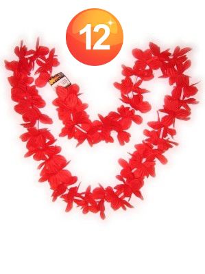 Hawaii Blüten rot Halskette Kränze