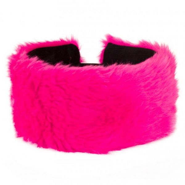 Stirnband pink Plüsch