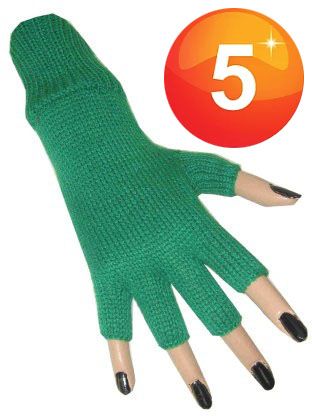 Grüne Fingerlose Handschuhe grün