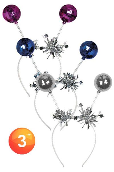 Haarreif Haarspangen mit Discokugeln Glitzer