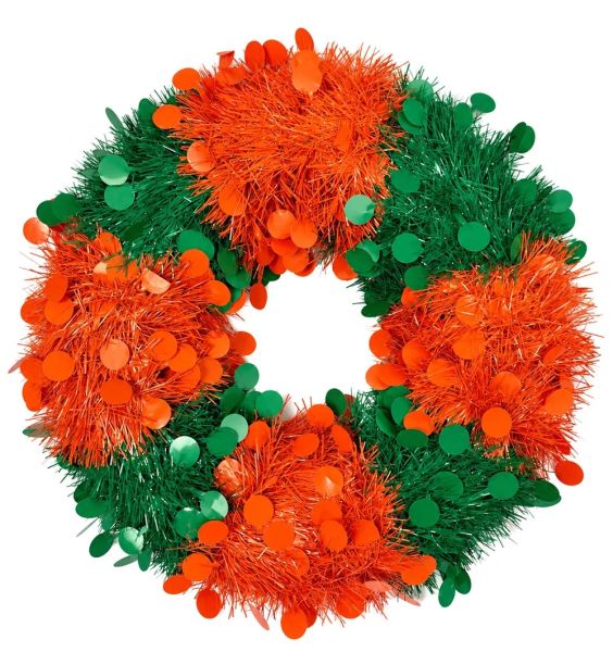 PET Türkranz-Konfetti Orange grün