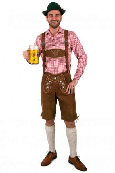 Tiroler Lederhosen kurz braun