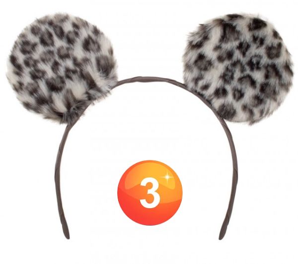 Diadem Pantherohren Plüsch