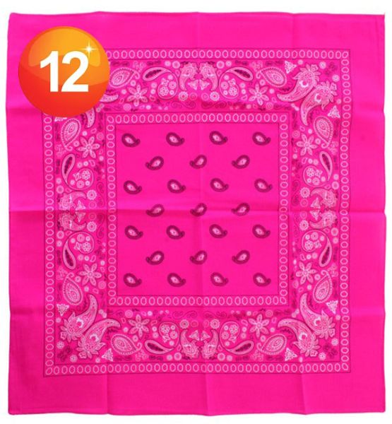 Fluor rosa Taschentücher Bandana mit Muster