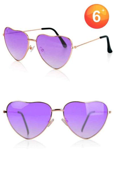 Herzbrille Sonnenbrille lila