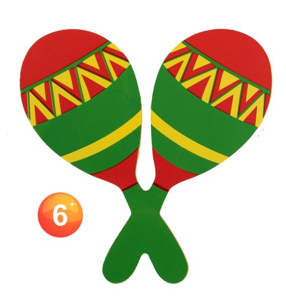 Holz-Samba-Kugeln als Dekoration