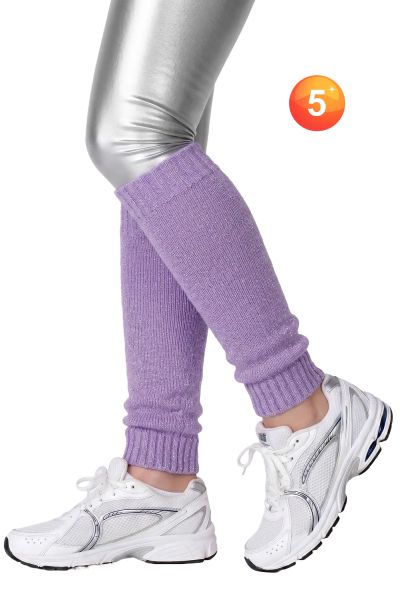 Glitzernde funkelnde lila Lurex-Beinwärmer