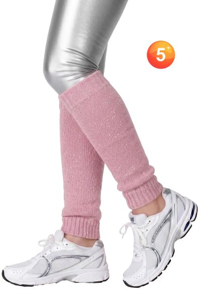 Glitzernde funkelnde rosa Lurex-Beinwärmer