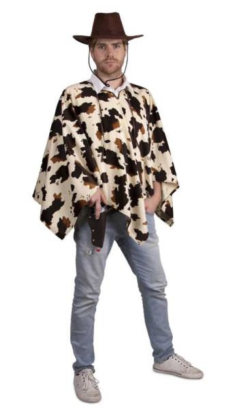 Cowboy Poncho mit Kuhflicken