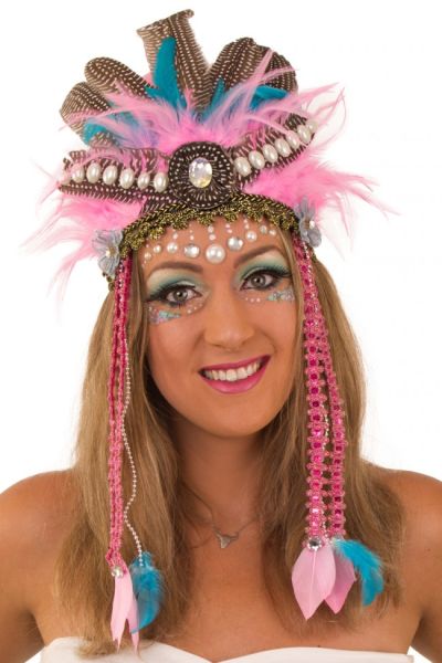 Kopfschmuck Federn Sioux Karneval Rio