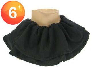 Trevira-Kragen schwarz