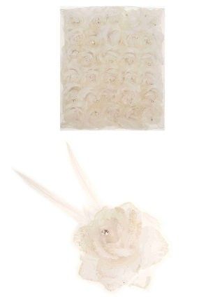Weiße Blume auf elastischer Nadel
