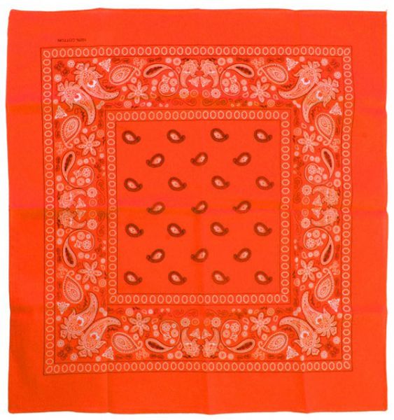 Fluor orange Taschentücher Bandana mit Muster