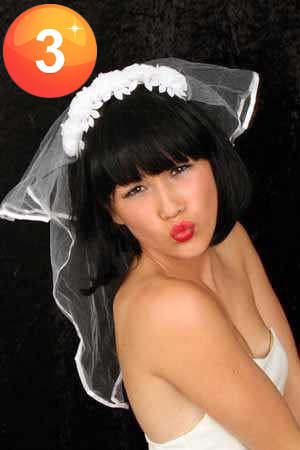 Haarspange mit Hochzeitsschleier