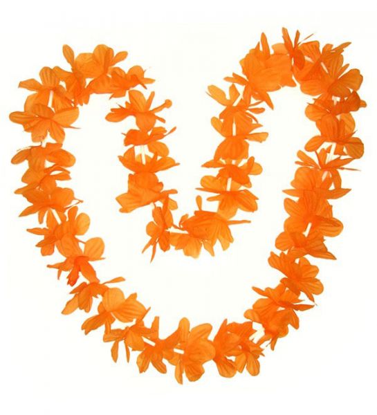 Hawaii Halskette orange Girlanden 12 Stück