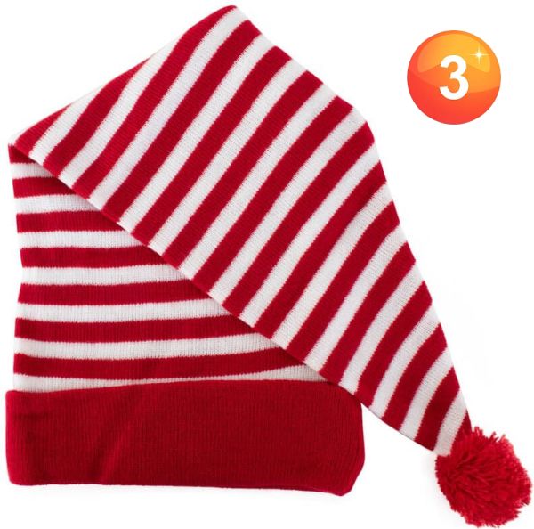 Schlafmütze rot und weiß gestreift