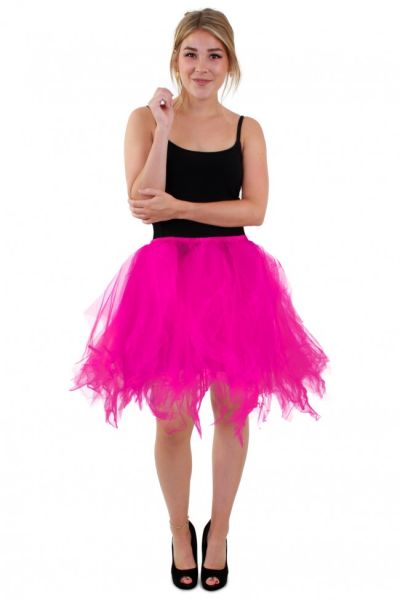 Petticoat neonpinke Tüllpunkte